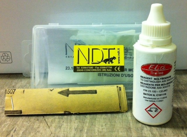 Test kit 23.100 moly reagent AISI 304/316