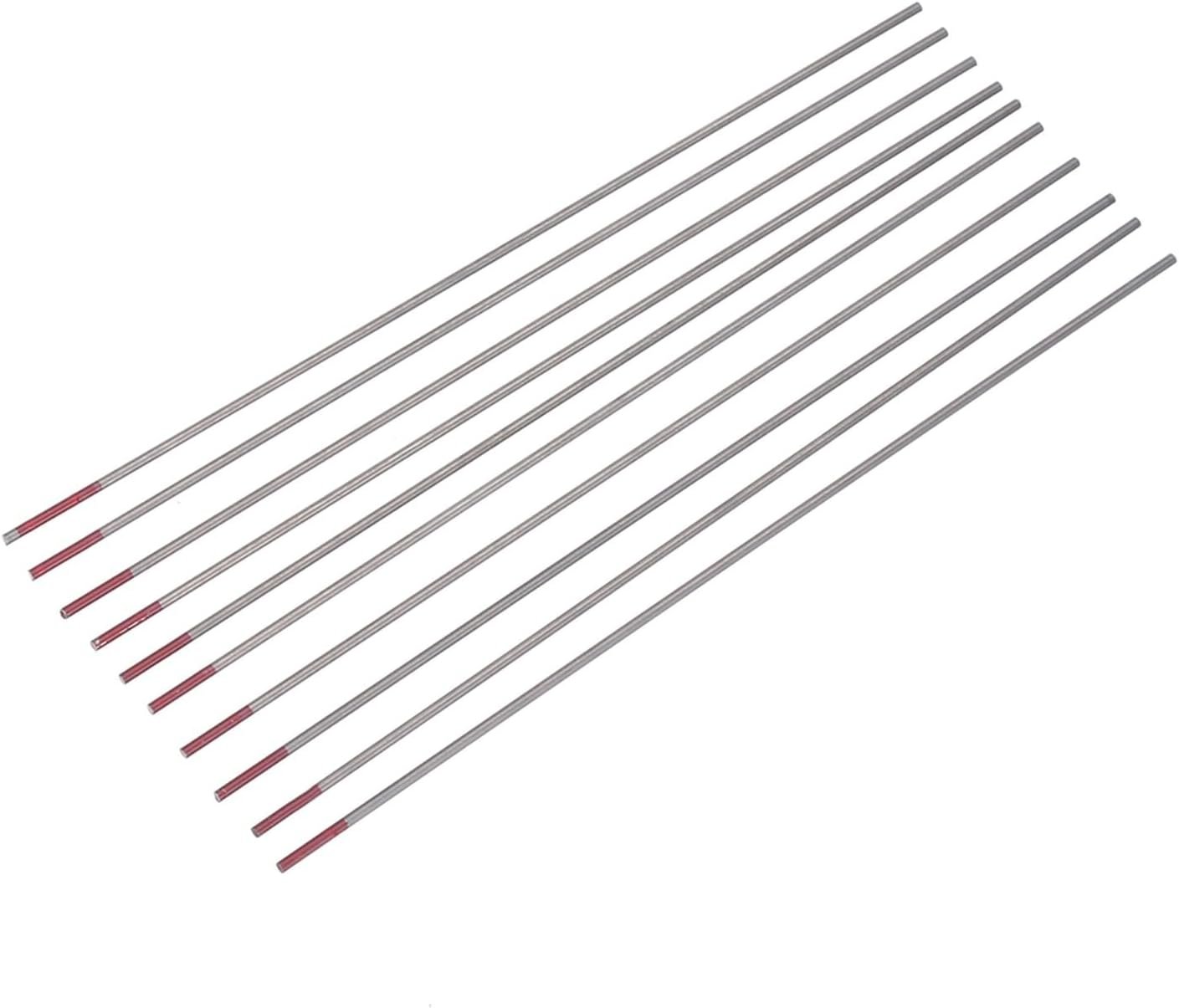1.6x150mm 10Pcs TIG Welding Tungsten Electrodes Rod 2% Thoriated WT20 Red Welding rods